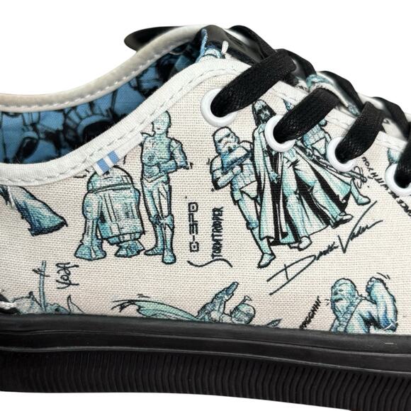 NWB Star Wars x TOMS Trvl Lite Low Men's Shoes Characters Sketch Print Size 7.5 - Picture 11 of 16